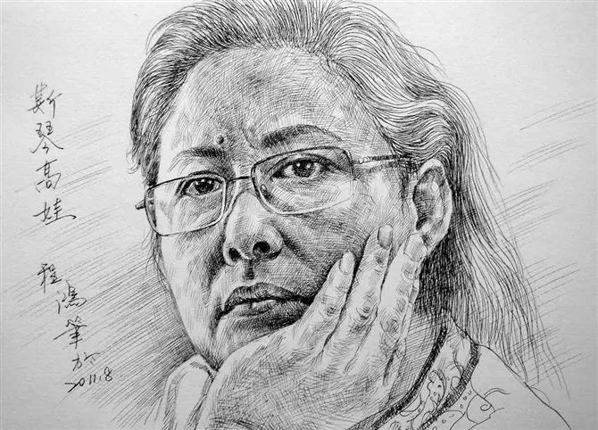 如何画出夸张的人物肖像画,当灵魂画手模仿大师作画