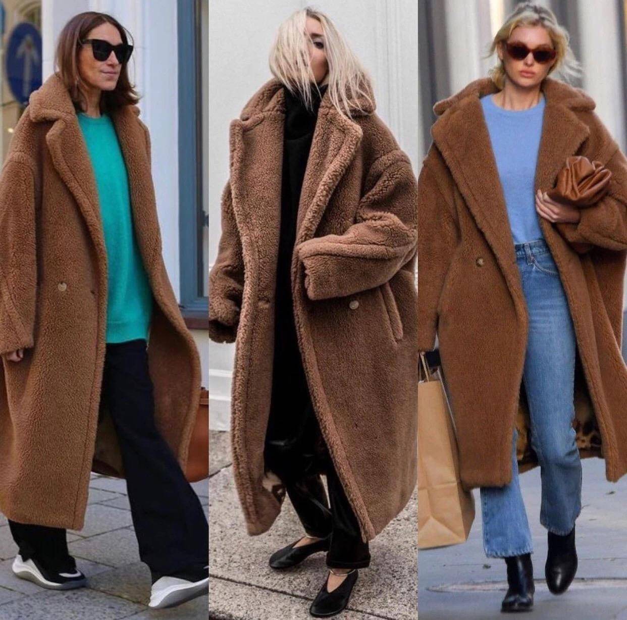 冬天女明星们衣服的穿搭,冬天穿大衣的时尚女人
