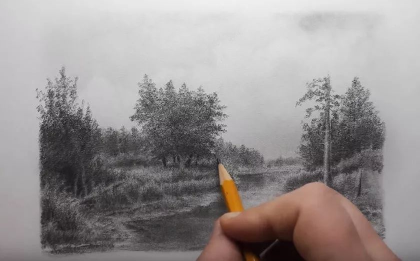 素描风景画基础教学,素描画法风景基础教程