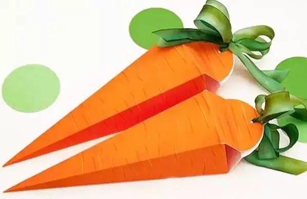 胡萝卜手工作品幼儿园简单教程,手工布艺胡萝卜制作过程图片