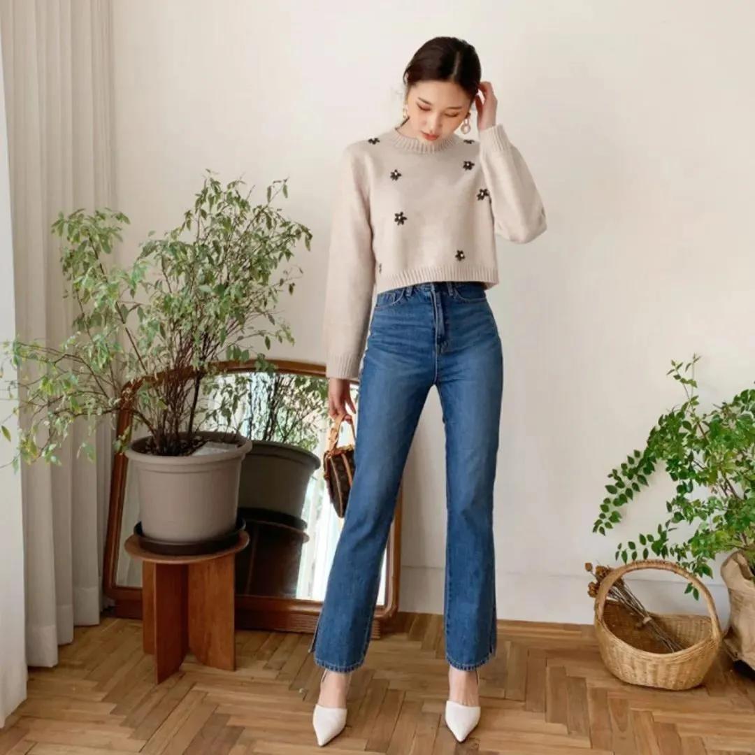 韩国小个子女人味穿搭秋冬,韩国158小个子穿搭博主