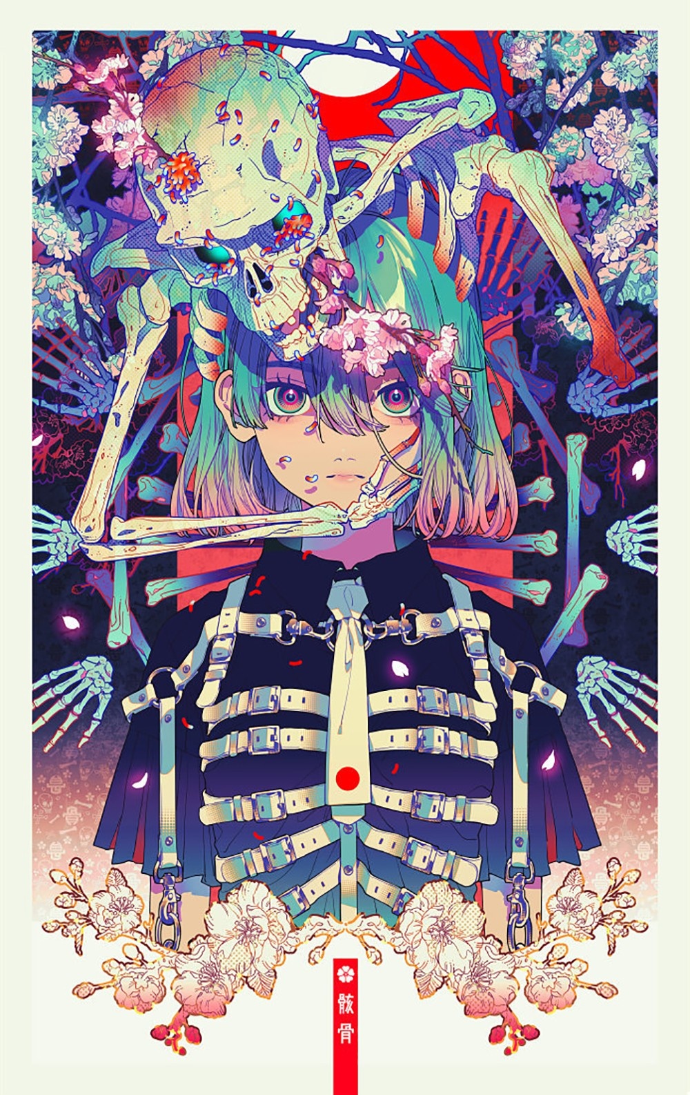 作品画面风格清新独特令人欣赏,作品欣赏唯美的构图与配色