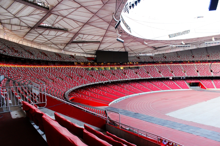 国家奥体中心灯光秀,鸟巢朝阳灯光节