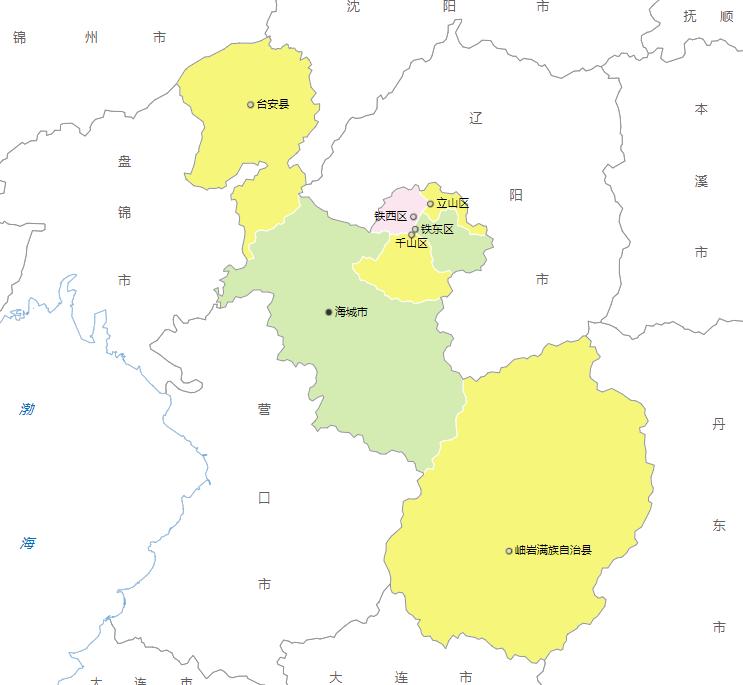 辽宁省鞍山市各区县gdp排名,鞍山gdp全省排名