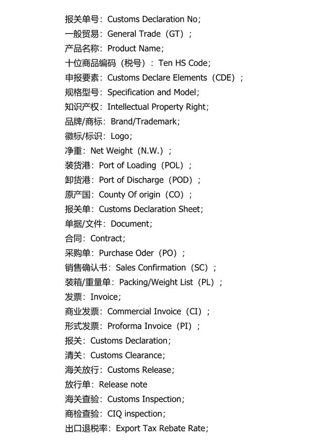 货代英语大全,货代常用英语口语
