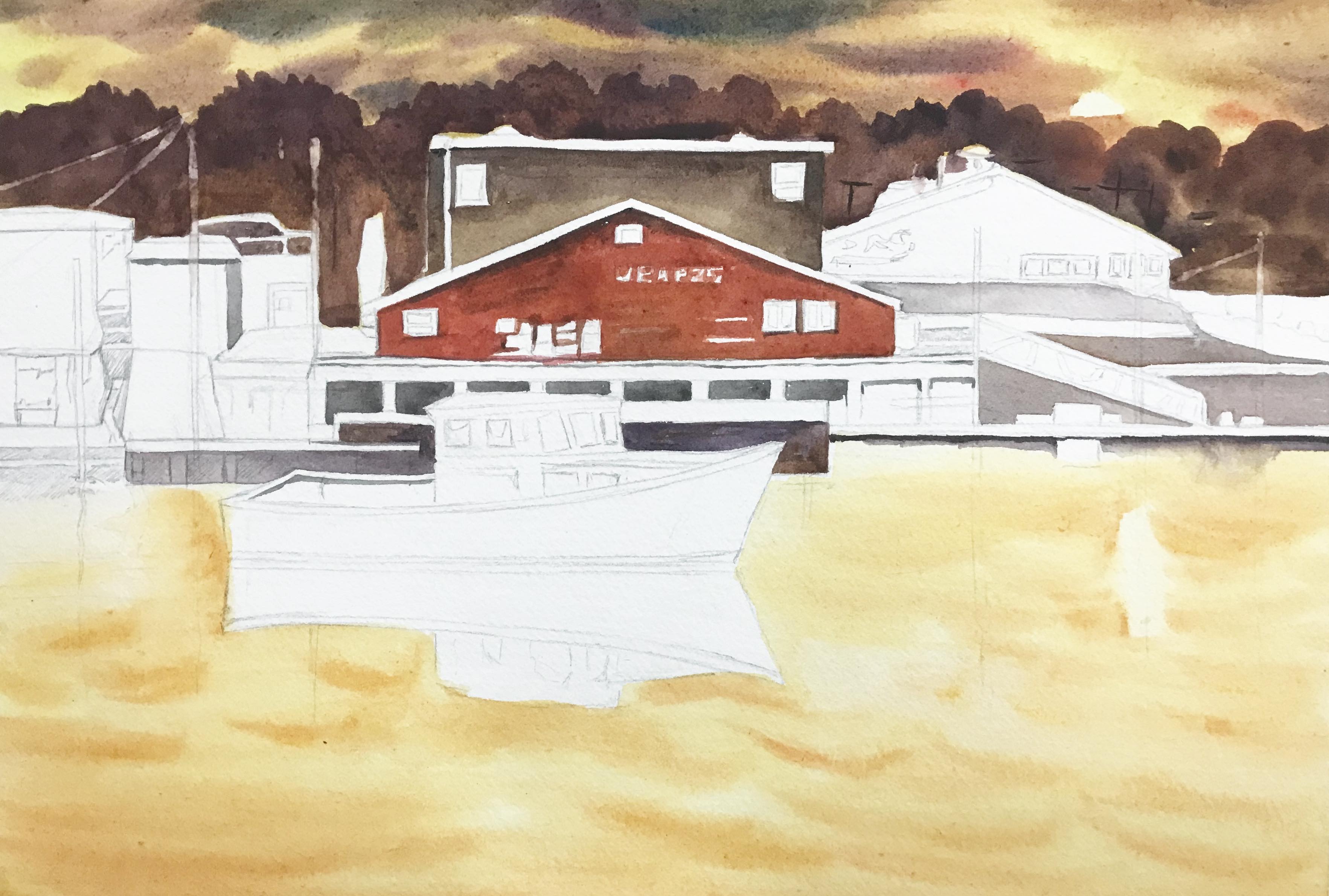 水彩风景画视频教程,水彩风景画教程乡村