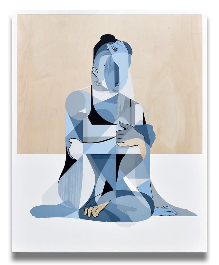 未来主义画作风格,用几何图形画世界名画