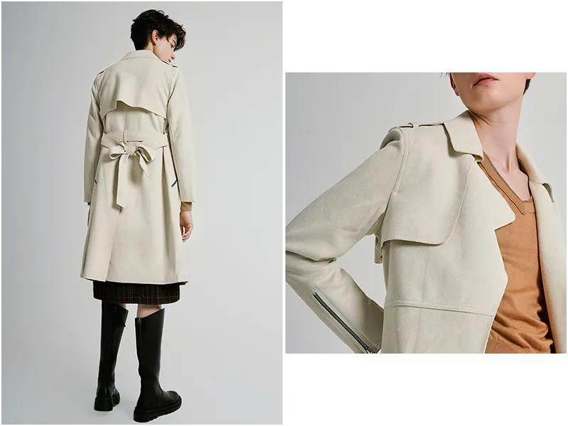 风衣英伦风短款麂皮,英伦经典格子风衣