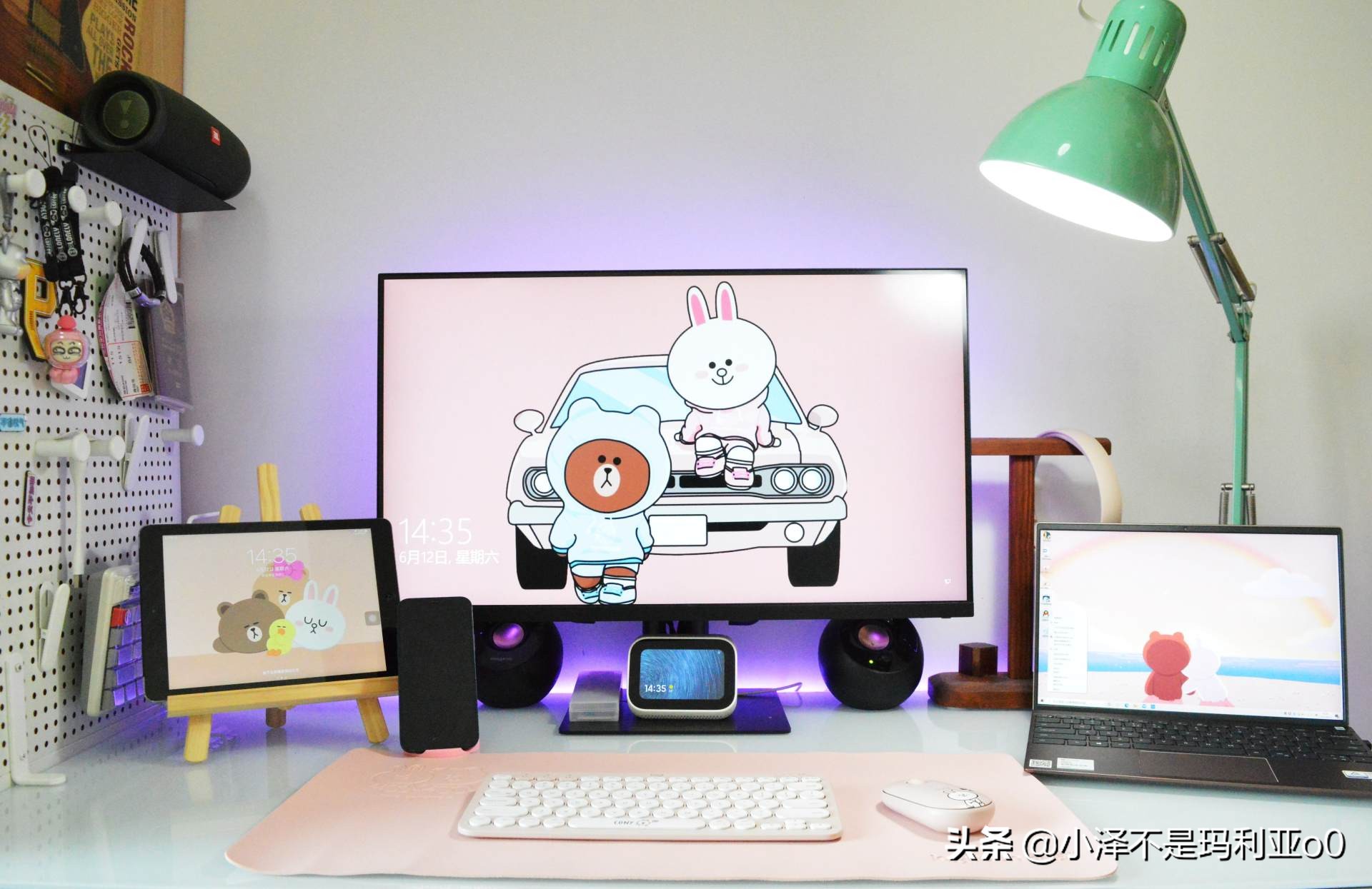 桌面好物分享学生党,罗技popkeys键盘套装