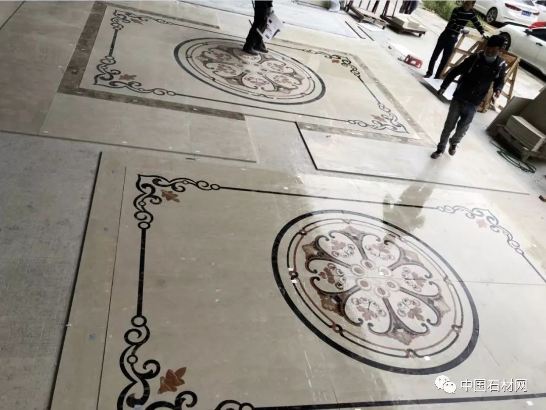 中式别墅石材水刀拼花图册,顶级石材水刀拼花