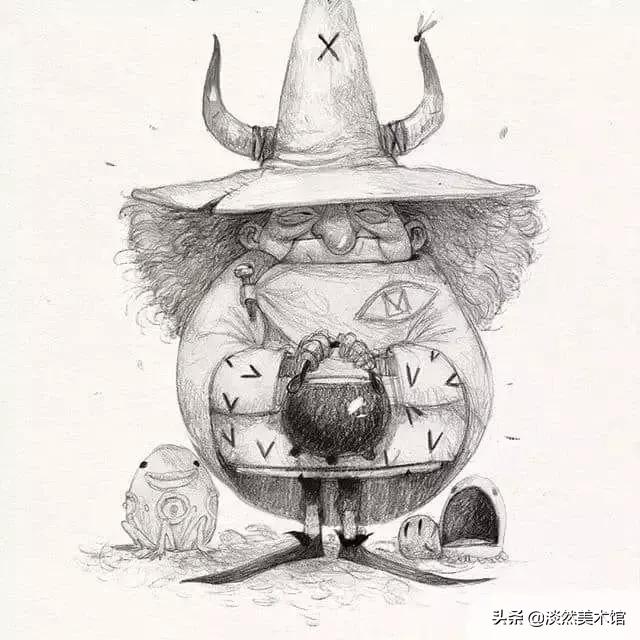素描画原来可以这么美,素描风插画