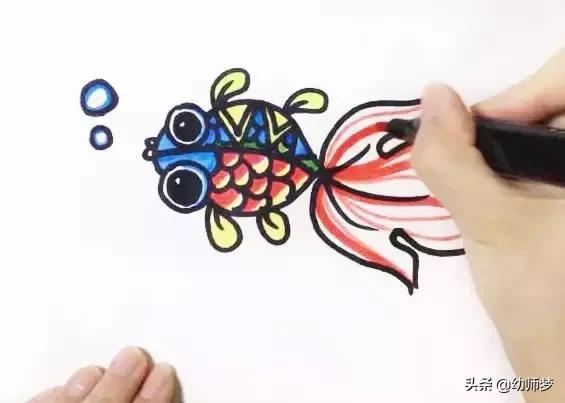 一二三年级简笔画小金鱼,小金鱼简笔画简单又好看