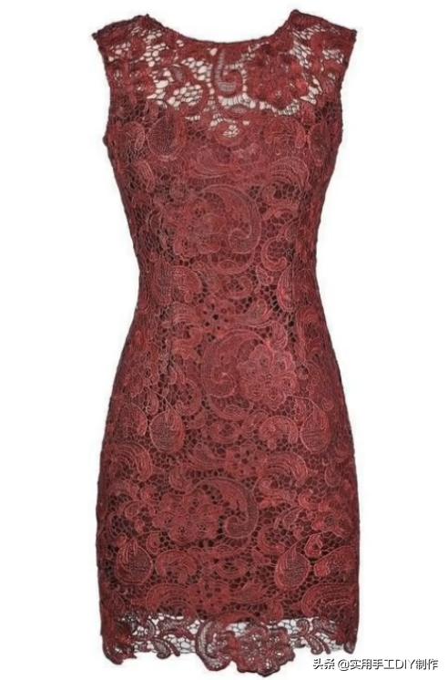 春天的手工白色蕾丝连衣裙,布艺蕾丝连衣裙