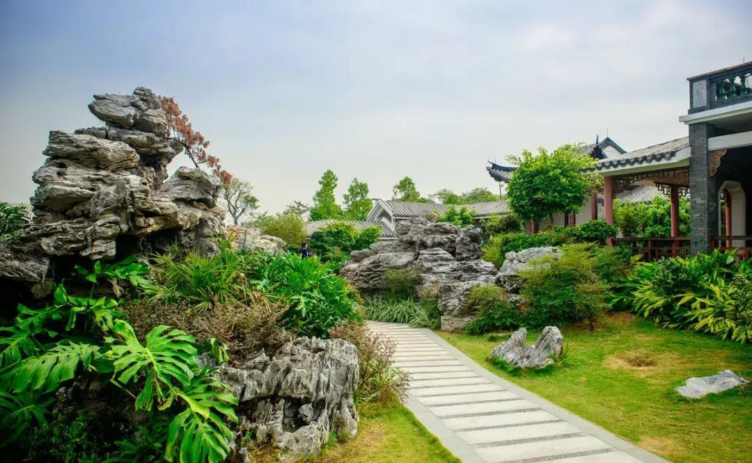 庭院盆景石头摆放图片,用什么摆放石头盆景好风水