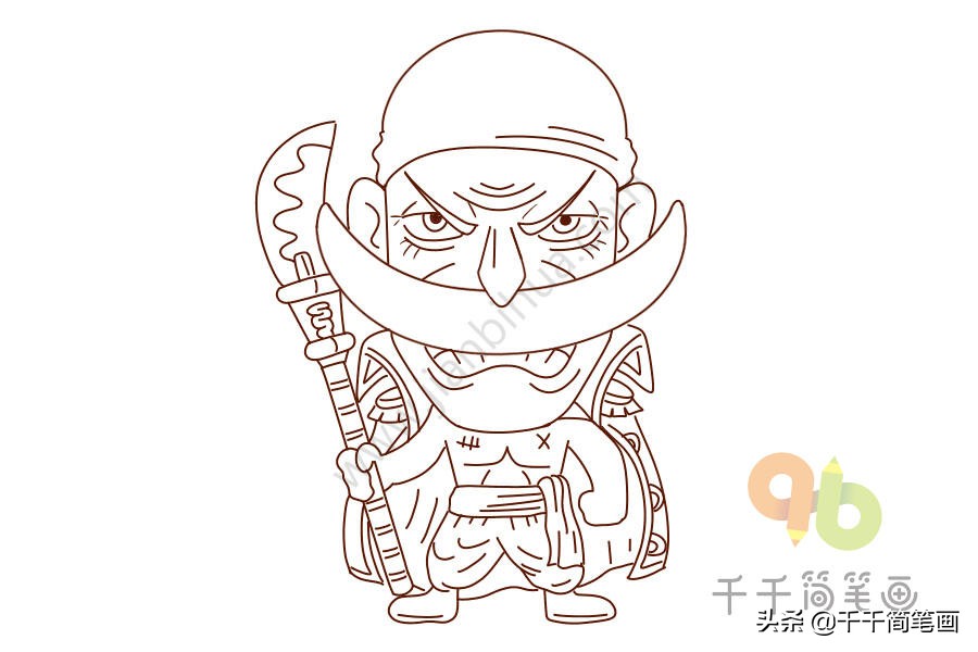 如何画海贼王全员图,手残党也可以学会的画人