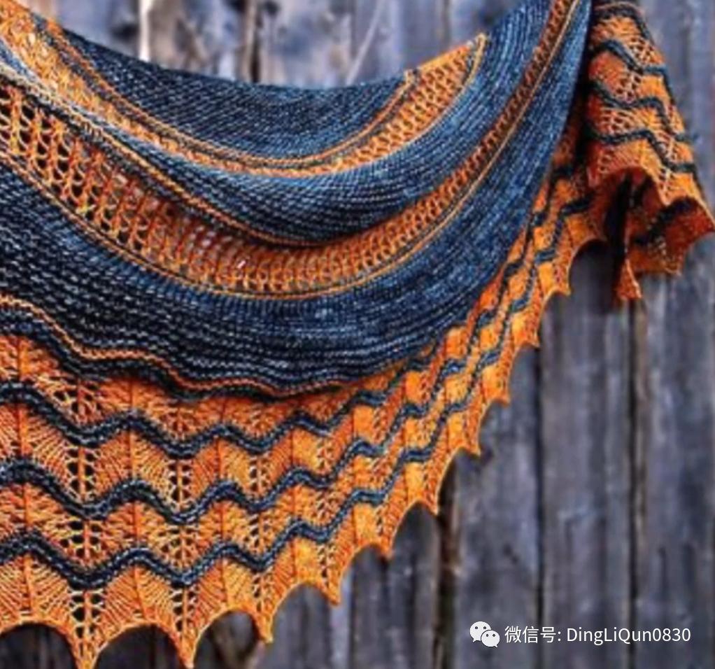 披肩围巾两用针织方法,针织时髦的新型披肩