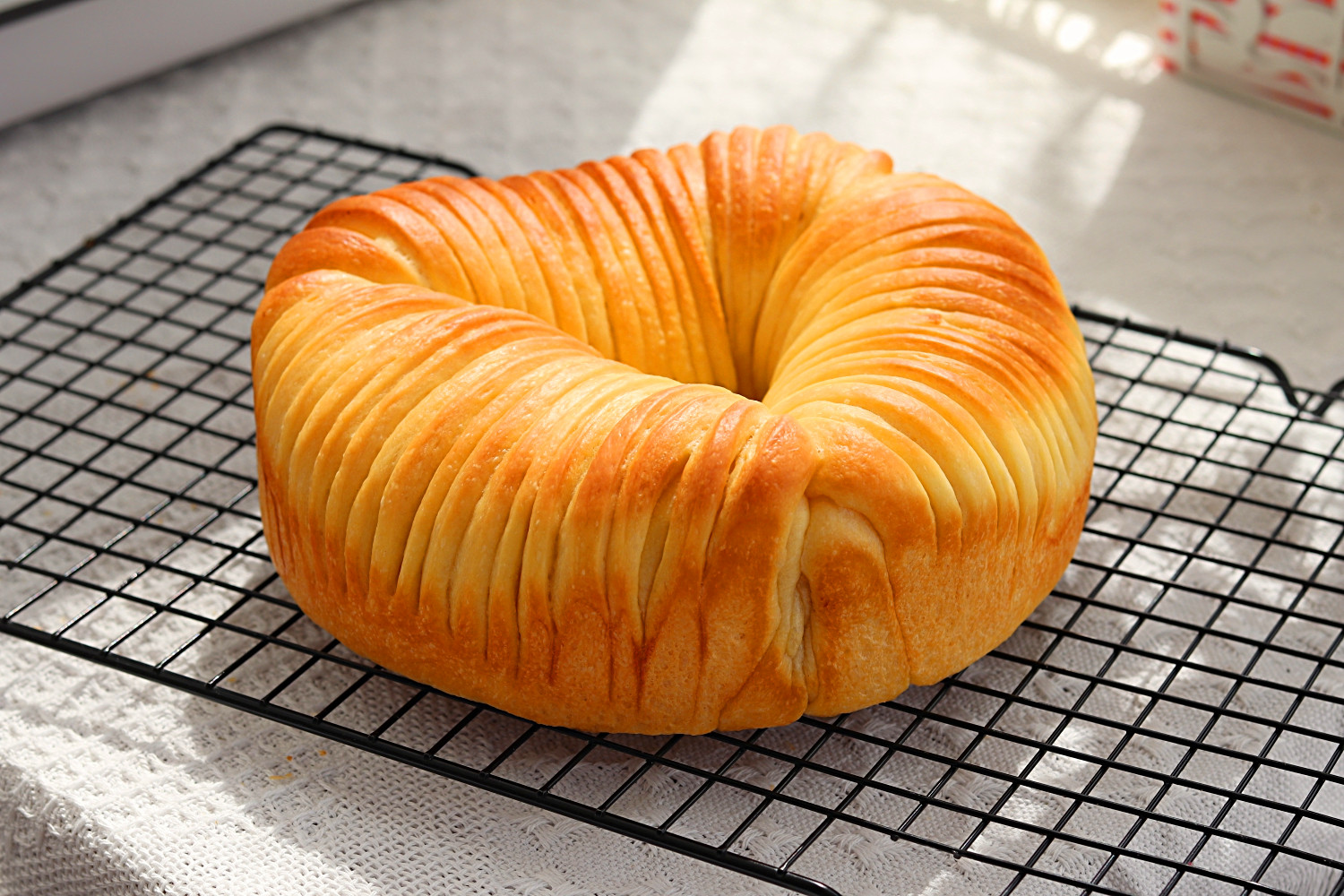 毛线团面包,用毛线编织面包