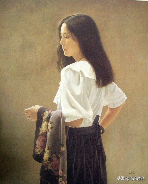 日本画家森本草介超写实油画人物,日本画家森本草介