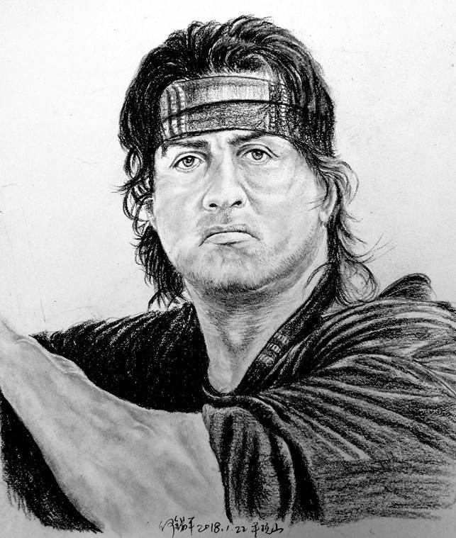 碳铅素描,明星彩铅素描画像图片