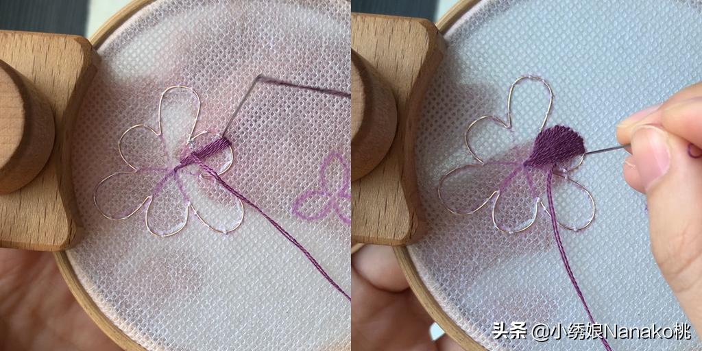 刺绣兰花发饰制作,手工刺绣发饰