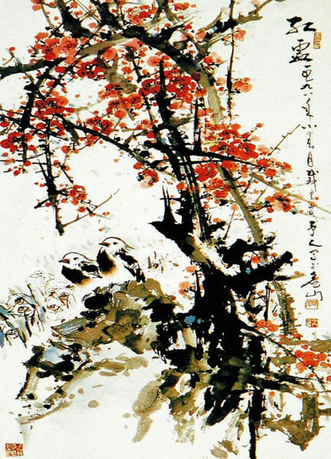 陈明谋国画作品欣赏,繁中手绘