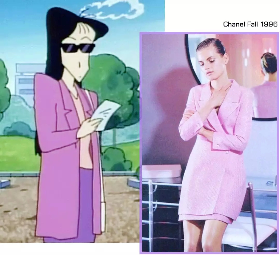 蜡笔小新穿香奈儿同款,盘点蜡笔小新里面的女装