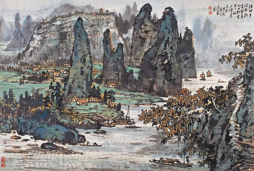 水墨画夜景欣赏,画夜景最好的中国画