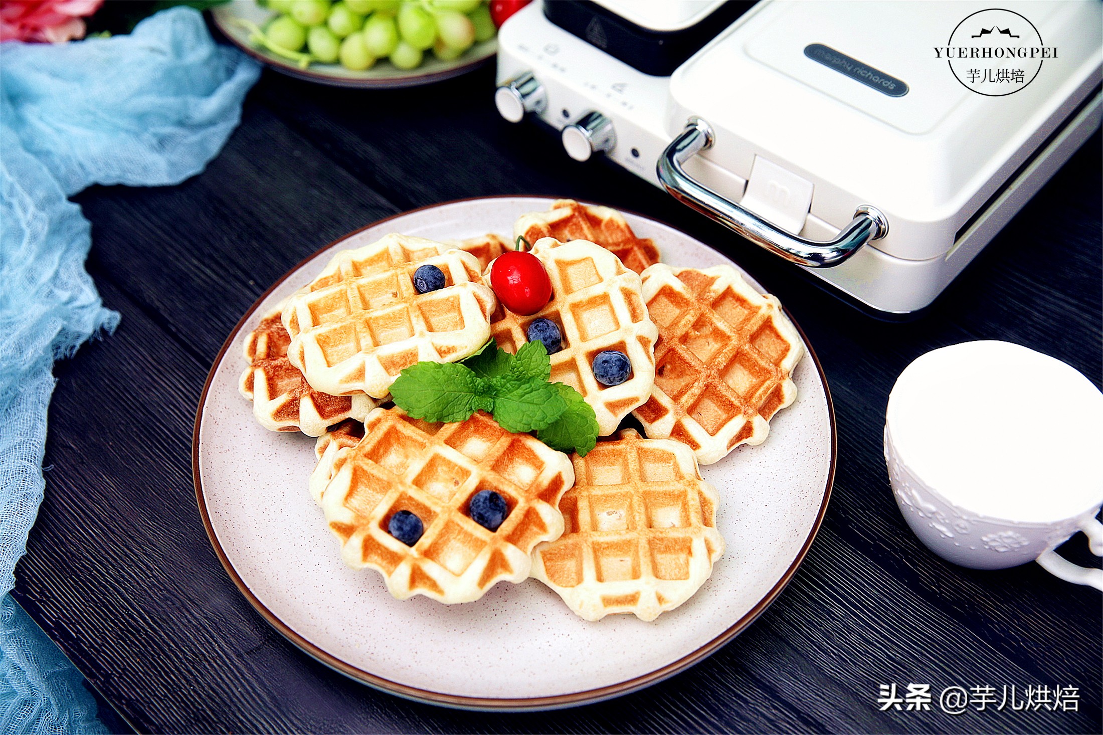 不用烤箱做华夫饼,不用模具机器自制华夫饼