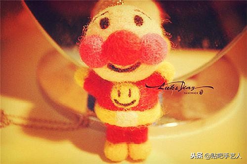 羊毛毡简单小物黄色,可爱简单的毛毡图案