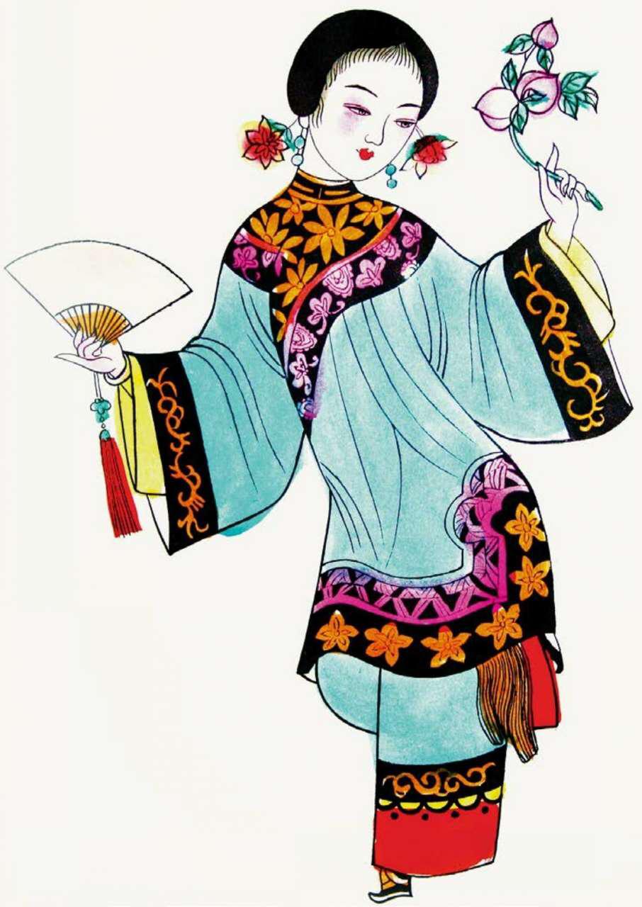 仕女人物瓷板画,仕女人物绘画