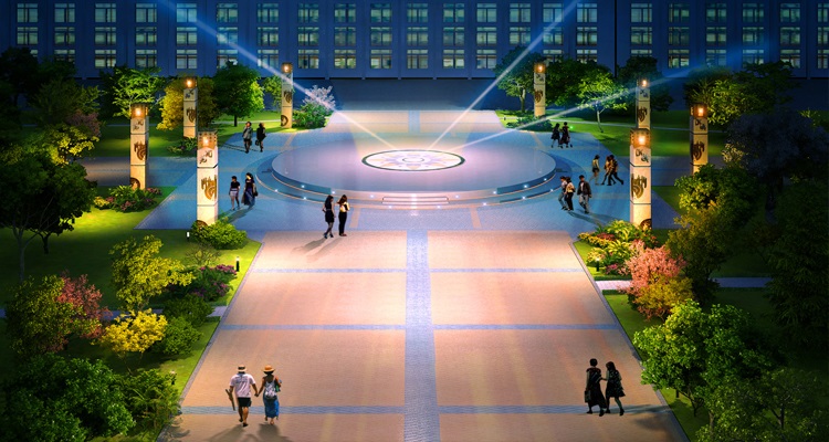 校园创意雕塑设计,校园文化雕塑和景观绿化