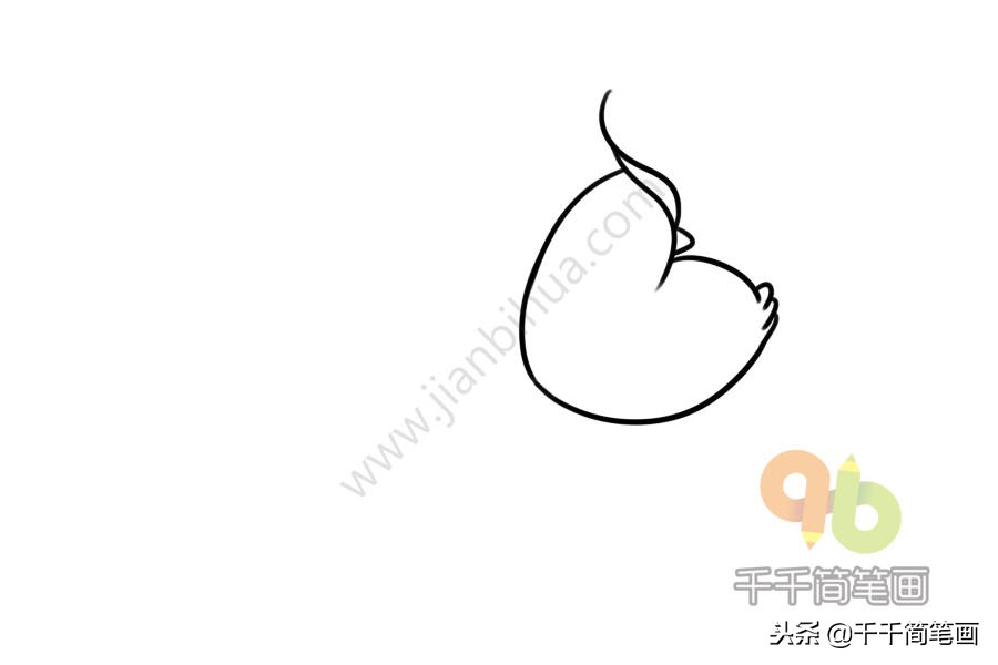 沙暖睡鸳鸯简笔画,睡觉的鸳鸯简笔画