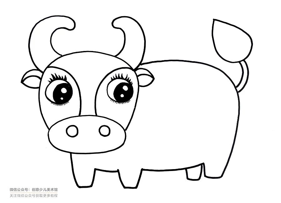 黑白线描与色彩结合儿童画,公主线描画儿童画