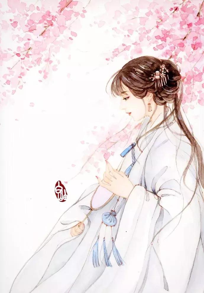 手绘古风少女，唯美灵动，唤起少女们心中的三生三世