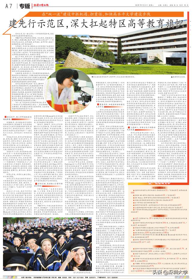深圳特区报|建先行示范区，深大扛起特区高等教育旗帜