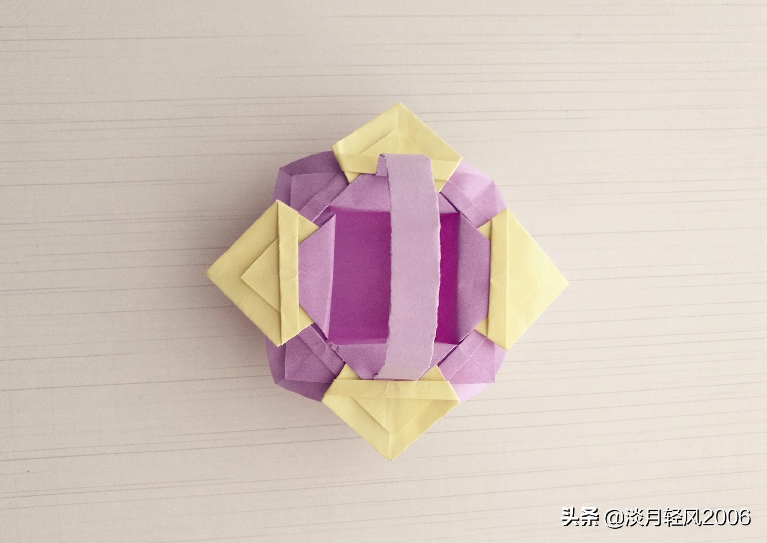 手工DIY制作花篮,简单折少女心的手工