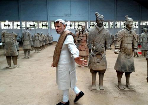 莫迪什么时候参观兵马俑的,莫迪访华第一站西安