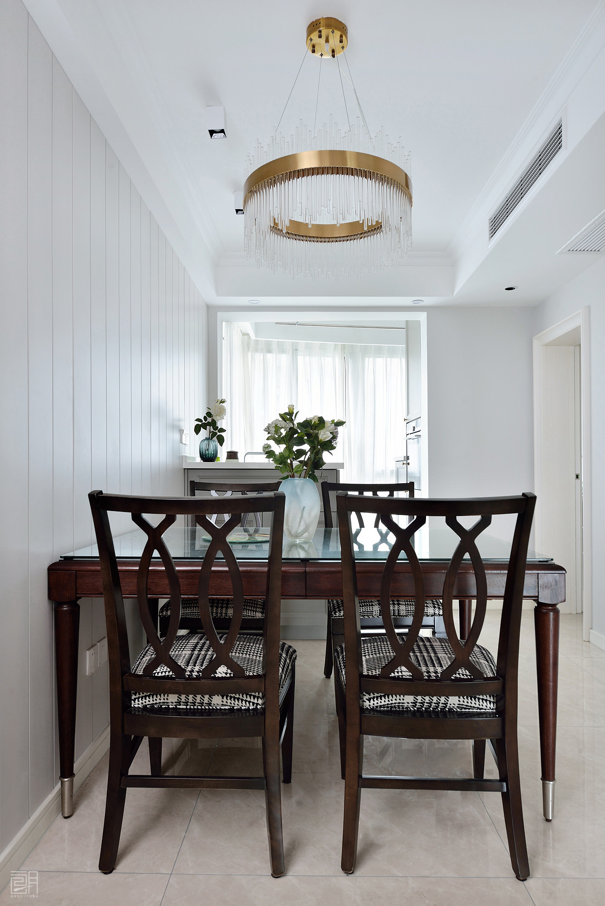 135平方米美式3房2厅精装修效果图,110平的美式风格三居清新优雅