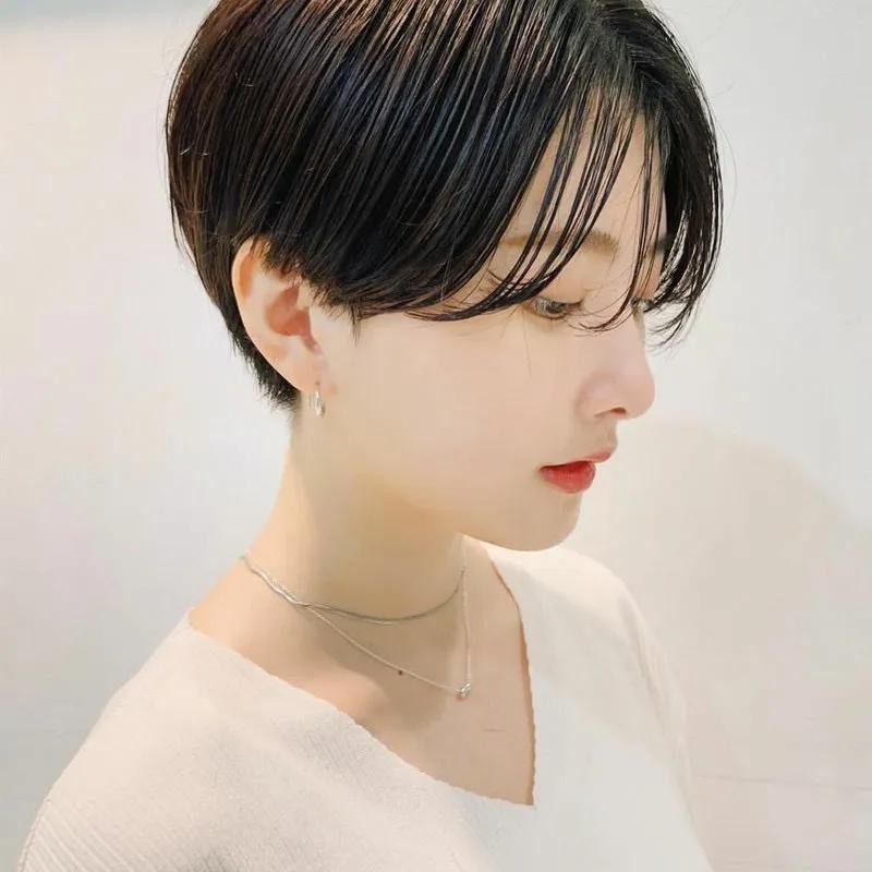 挂耳短发短款,挂耳式小短发