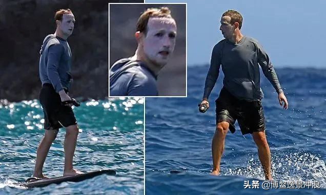 手举*旗国**，脚踏电动冲浪板，37岁的科技亿万富翁也爱浪