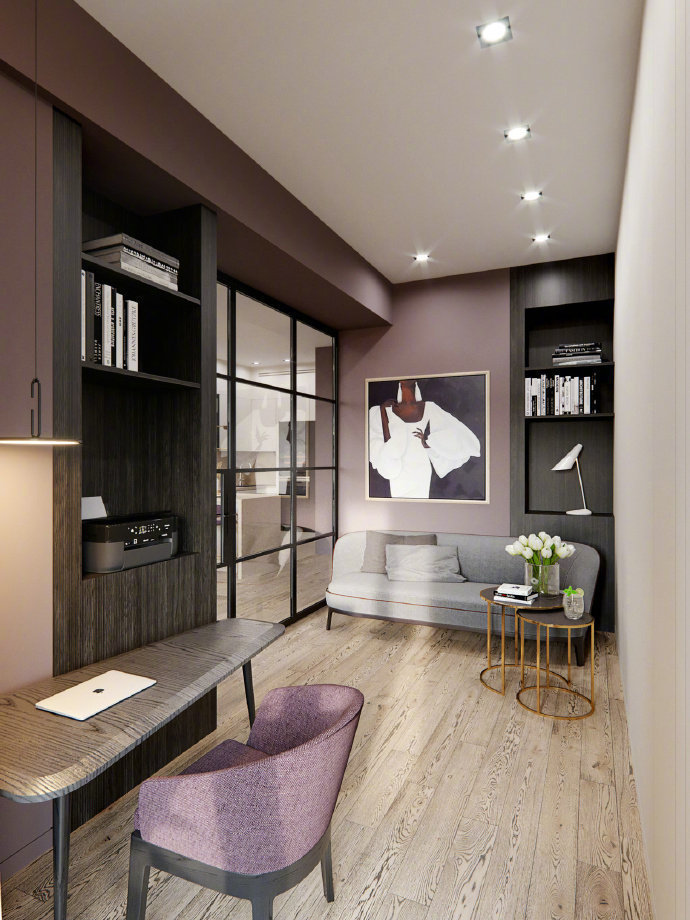 紫色系绝美渐变别墅,迷你淡紫色仙气别墅