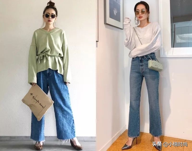适合粗腿女生穿的九分牛仔裤夏季,显瘦粗腿牛仔裤