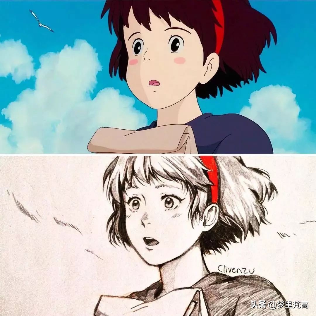 铅笔画素描动漫,铅笔画的动漫素描少女