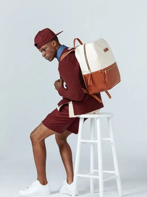 欧巴双肩包单品,韩国ins风复古双肩包