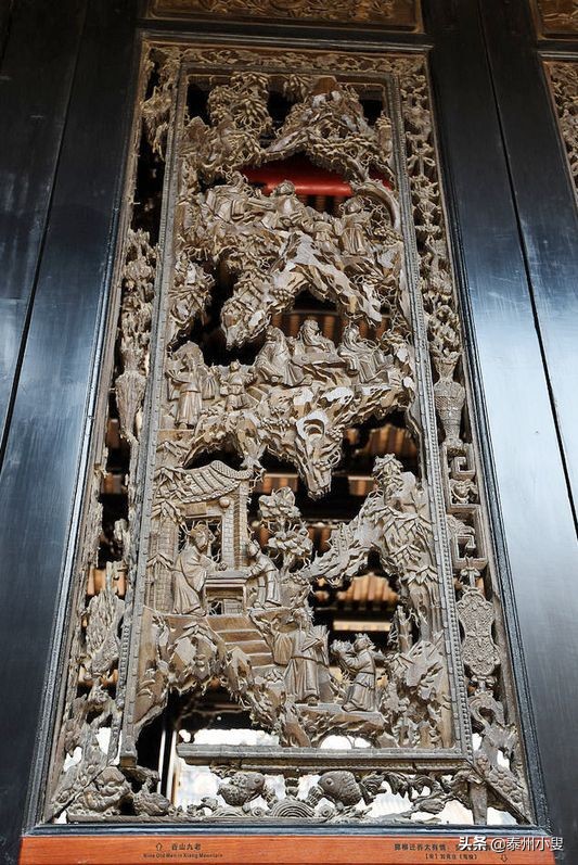 陈家祠的木雕作品,陈家祠天官赐福木雕摆件