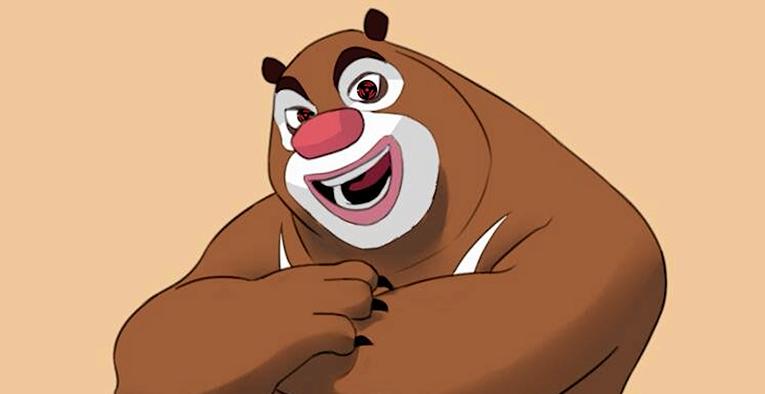 熊出没的角色都有了写轮眼！熊大熊二违和感十足，还是强哥最帅