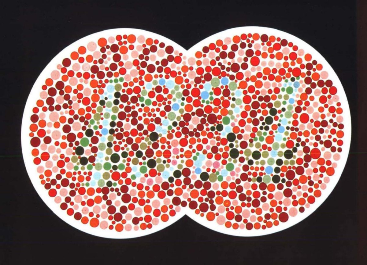 色弱测试图兔子,五张色觉检测图