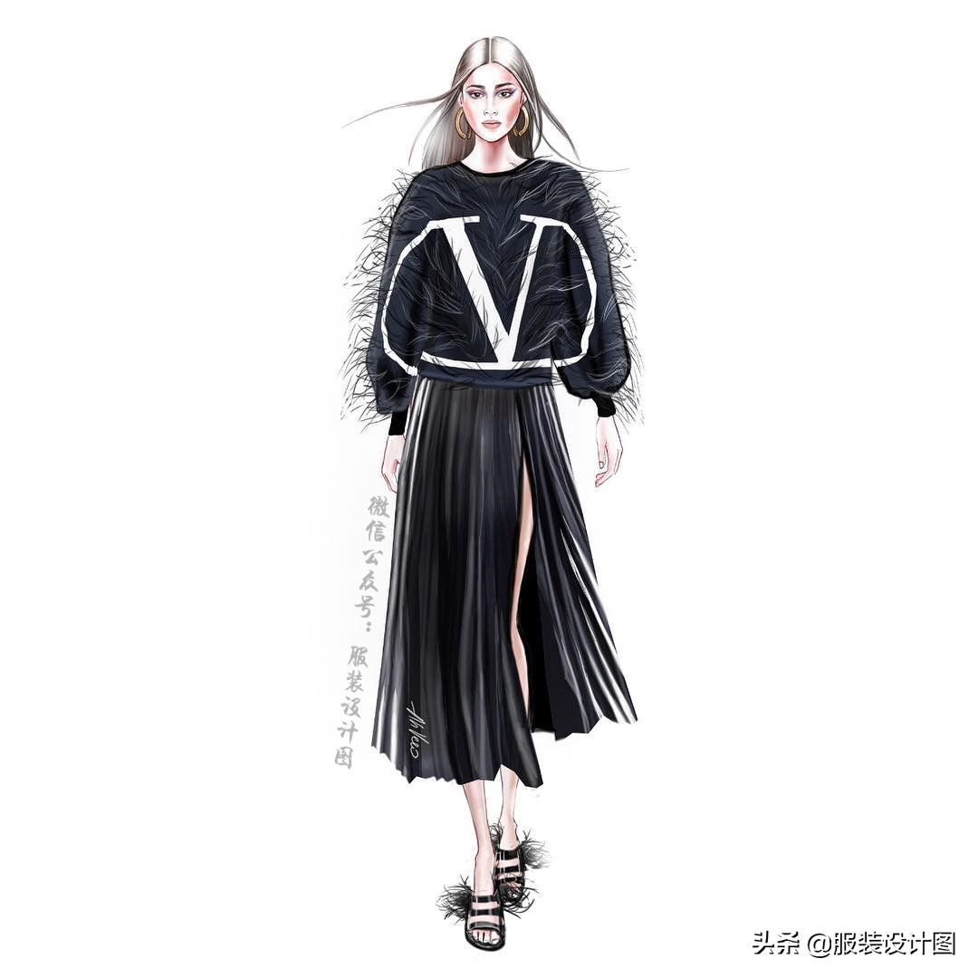 服装设计时装画教学procreate,procreate画服装设计图教程