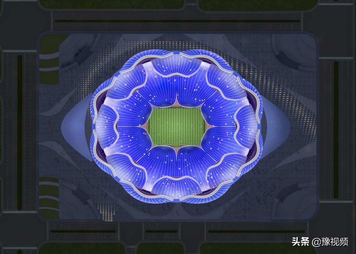 恒大荷花绽放,广州恒大足球场莲花造型