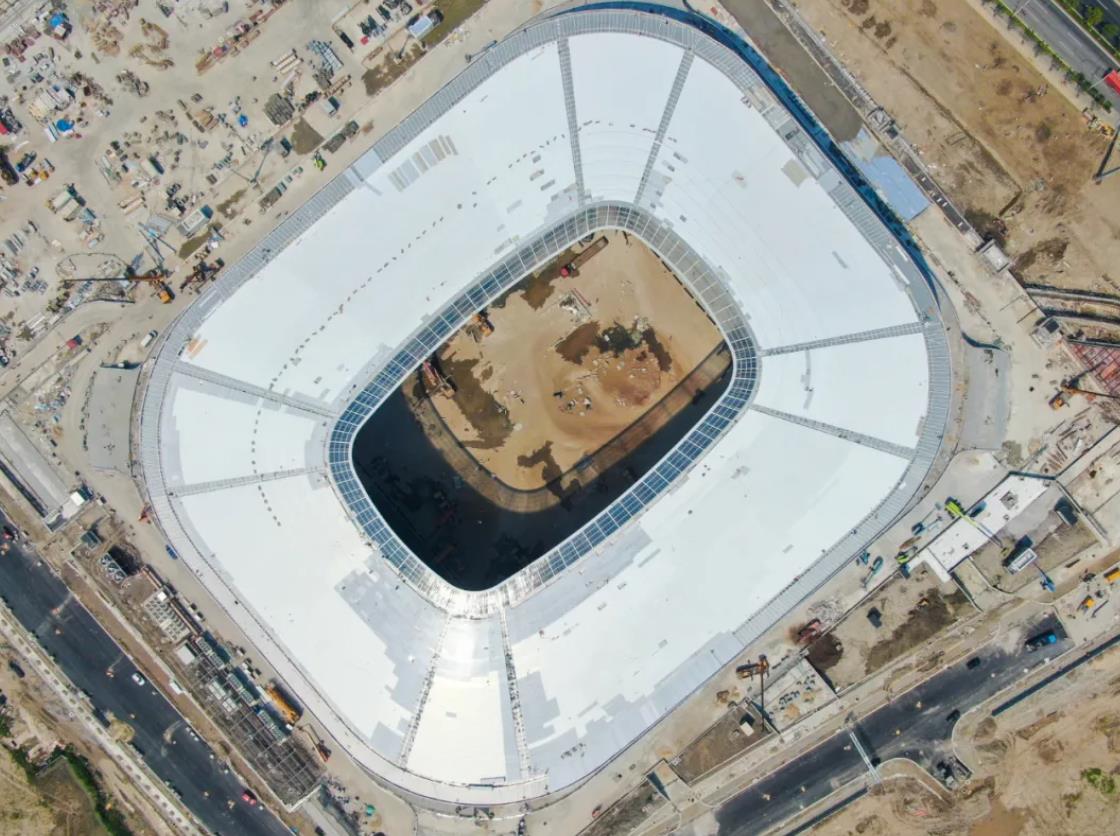 上海浦东专业足球场最新进展,上海浦东足球场最新图片